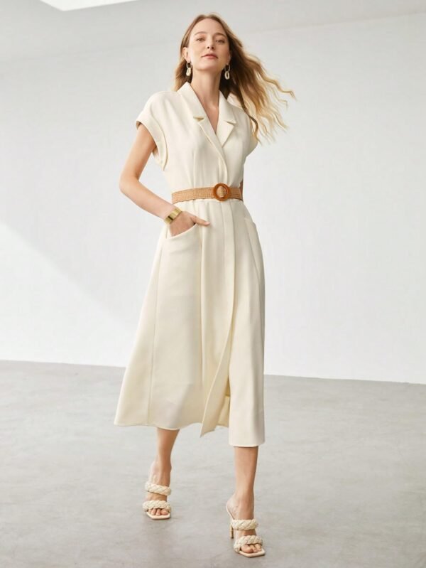 Vestido camisero con cinturón - Image 1