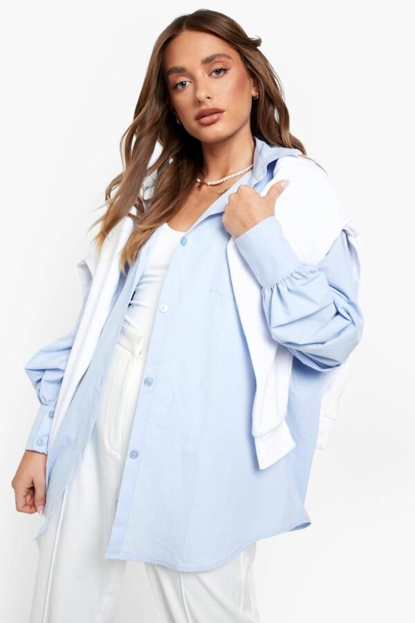 Camisa oversize estilo boyfriend - Image 1