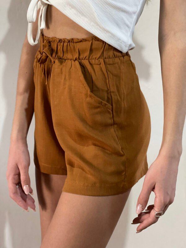 Short de lino tiro alto - Image 1